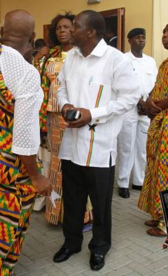 Leader of the Opposition, Alban Bagbin, after not having been granted admission to the ‘VVIP’ area (photo: C. Lentz) 