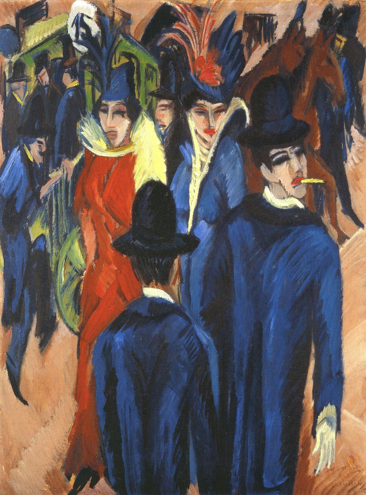 Es war einer der aufsehenserregendsten Restitutionsfälle der letzten Jahre: 2006 wurde das 1913 entstandene Gemälde „Berliner Straßenszene“ des expressionistischen Künstlers Ernst Ludwig Kirchner durch den Berliner Senat an die Eigentümerfamilie zurückgegeben. Die Restitution des seit 1980 im Berliner Brücke-Museum ausgestellten Bildes, das 2008 für über 38 Millionen Dollar versteigert wurde und heute in der Neuen Galerie New York zu sehen ist, löste heftige Kontroversen aus und ist als „Causa Kirchner“ bekannt, Wikimedia Commons, Public Domain.