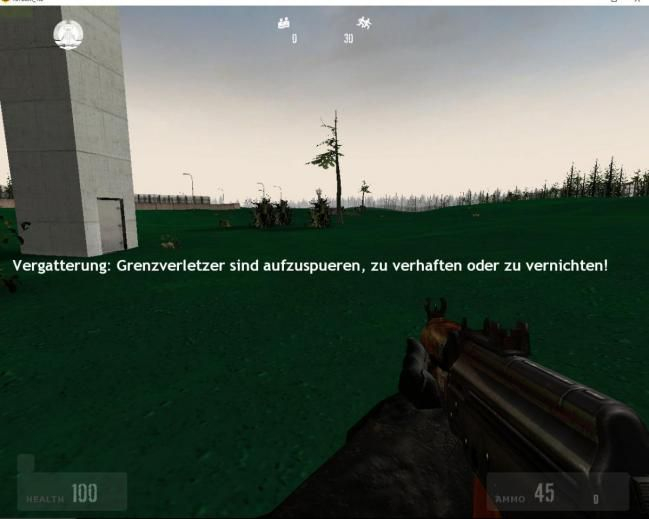 Abb. 1: Screenshot aus 1378(km). Soldaten sollen sogenannte GrenzverletzerInnen ausfindig machen. © Jens M. Stober/1378(km).