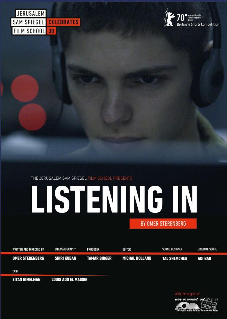 Filmplakat HaMa'azin|Listening in von Omar Sterenberg, Israel 2019. Berlinale Shorts 2020. © Shiri Kuban.