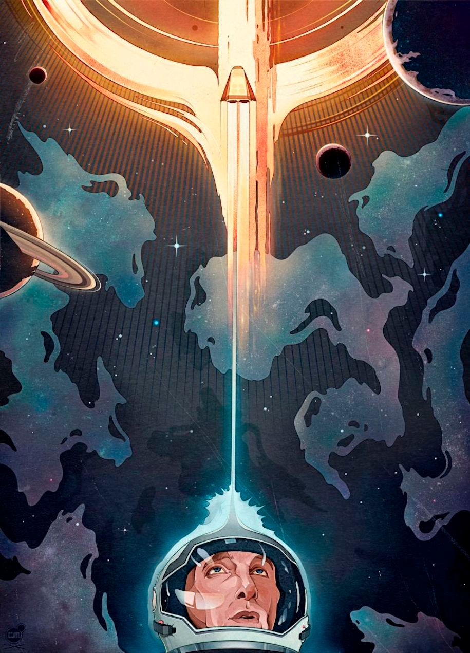 "Interstellar" Film Illustration für das New Yorker Magazine. © Mit freundlicher Genehmigung von Chris B. Murray, 2014