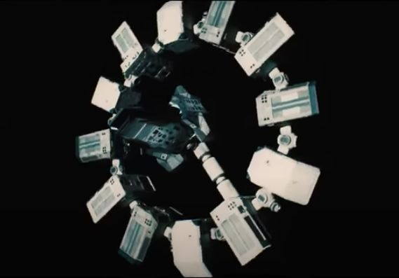 Endurance spacecraft im Film Interstellar, Screenshot Trailer (2014)© Paramount Pictures und Warner Bros. Pictures.