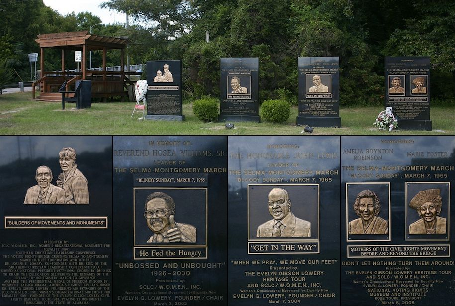 Leaders of the Selma-Montgomery March, Edmund Pettis Bridge, 10. September 2016. Foto: Roland Arhelger. Quelle: Wikimedia Commons. Lizenz: CC BY-SA 4.0.