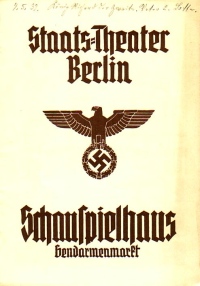 Programmheft des Staatstheaters Berlin am Gendarmenmarkt von 1939