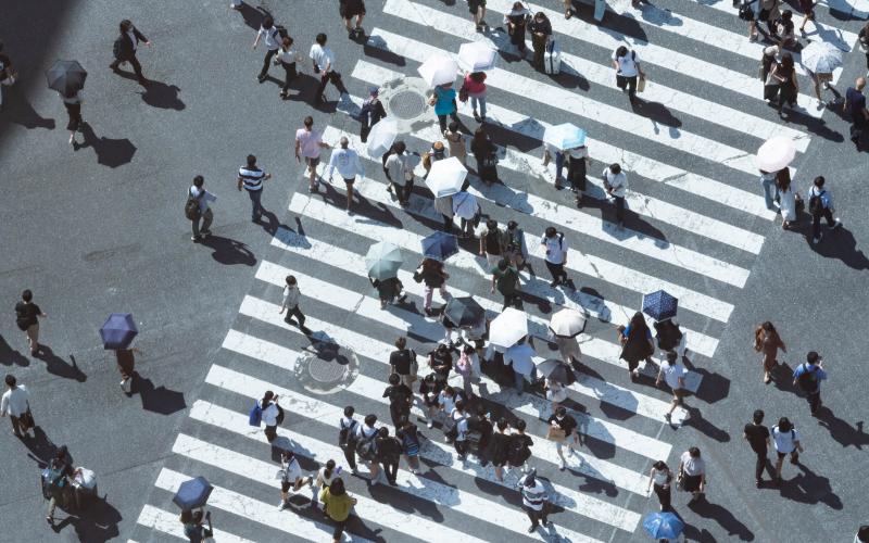 Dick Thomas Johnson, Shibuya Scramble Crossing, Tokyo, Japan, Creative Commons Attribution 2.0 Generic license.
