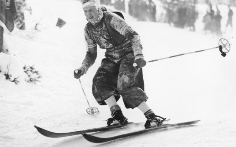IV. Olympische Winterspiele in Garmisch-Partenkirchen 1936. Abfahrtslauf der Damen, Jeannette Kessler (Großbritannien)