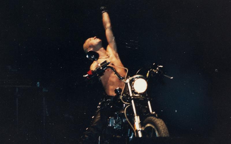 Rob Halford auf Motorrad