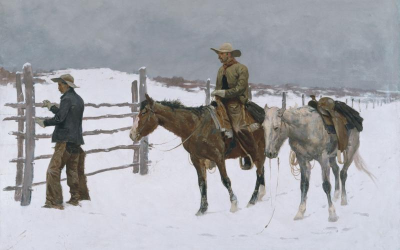 Zwei Cowboys im Schnee