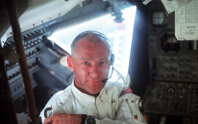 Edwin "Buzz" Aldrin during the lunar landing mission