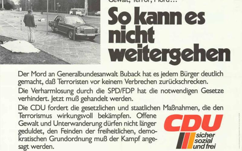 Politisches Plakat der CDU