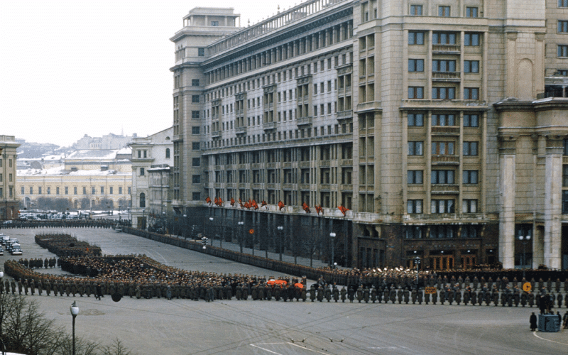 Trauerzug zu Stalins Begräbnis