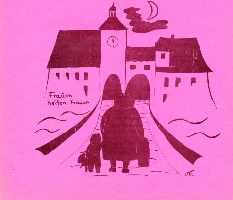 Flugblatt der Regensburger Frauenhaus Initiative, 1977.