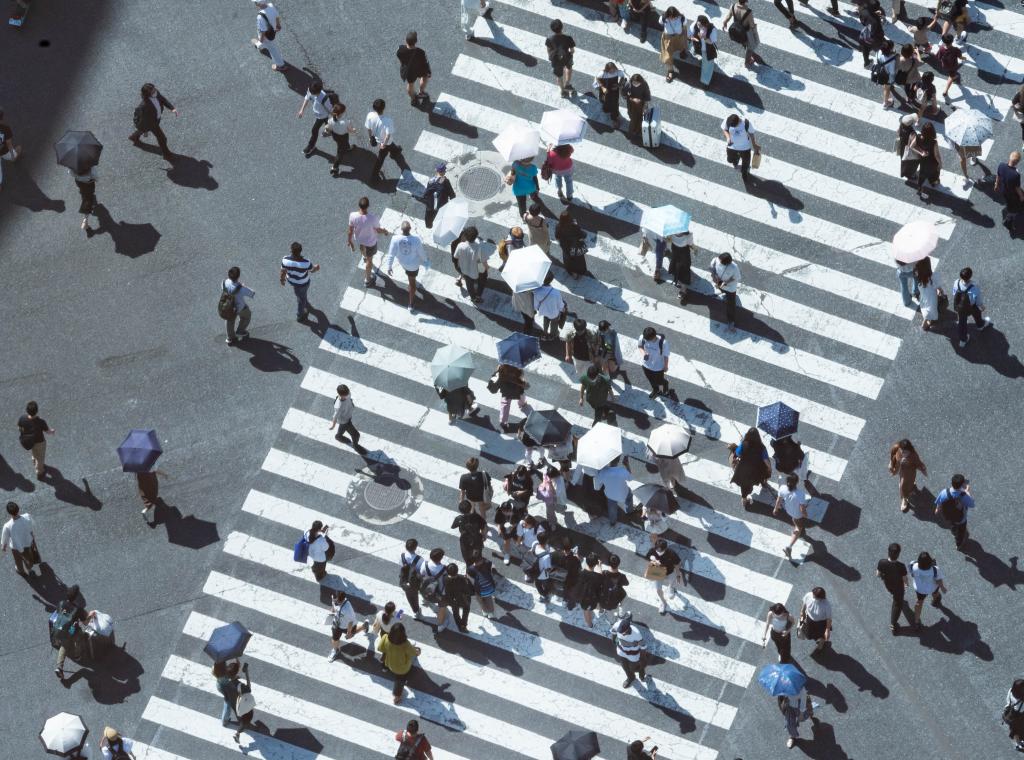 Dick Thomas Johnson, Shibuya Scramble Crossing, Tokyo, Japan, Creative Commons Attribution 2.0 Generic license.