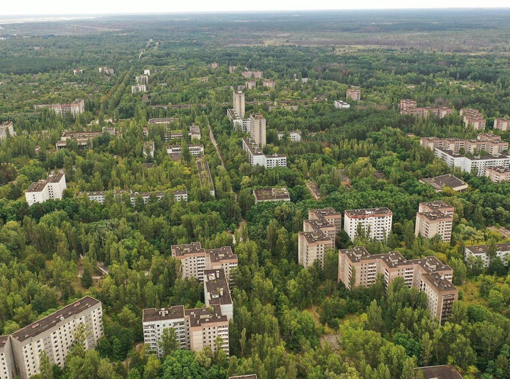 Blick auf Pripyat, knapp 40 Jahre nach der Katastrophe