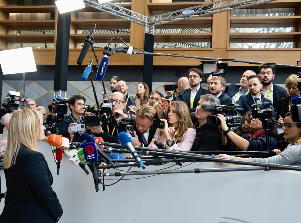 Giorgia Meloni at the European Council - March 2023. 