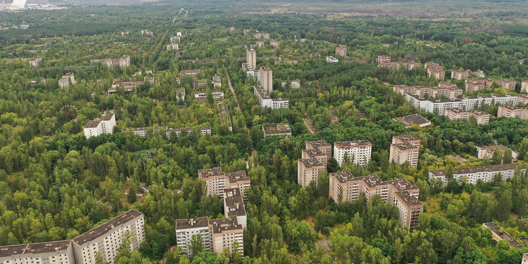 Blick auf Pripyat, knapp 40 Jahre nach der Katastrophe