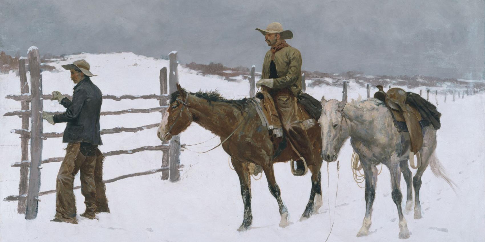 Zwei Cowboys im Schnee