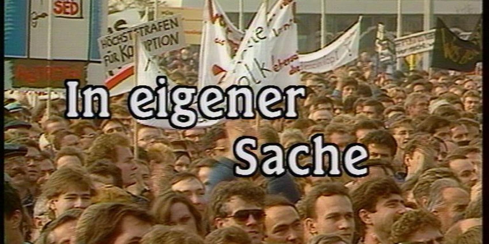 Demonstrant:innen gegen die SED-Diktatur