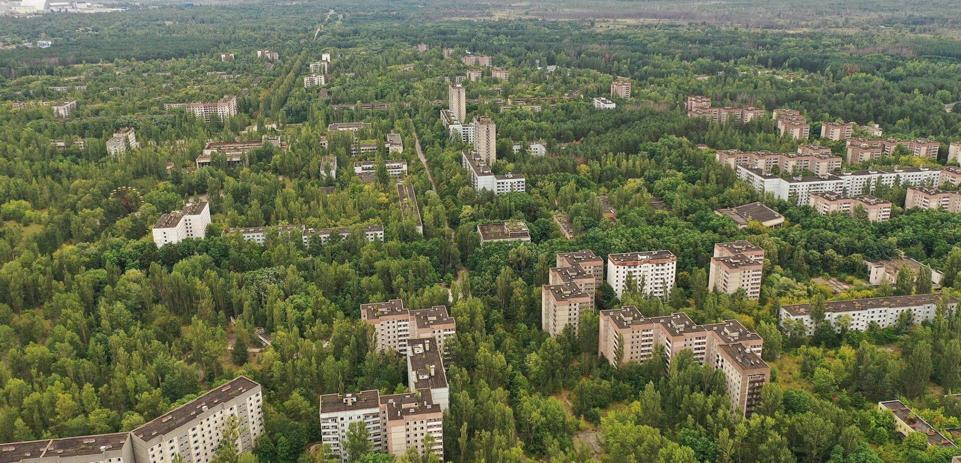 Blick auf Pripyat, knapp 40 Jahre nach der Katastrophe