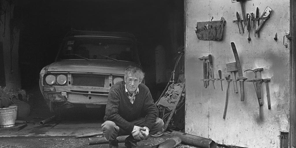 Garage auf Kamtschatka, Herbst 1991, Foto: © Anselm Graubner