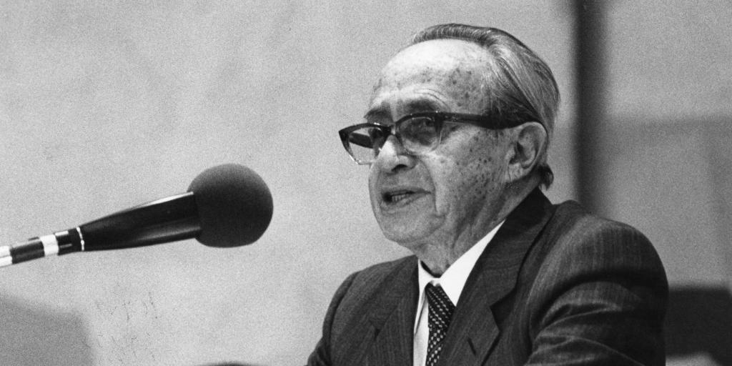 Hans Jonas bei einer Rede