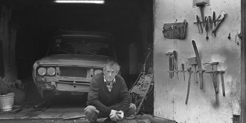 Garage auf Kamtschatka, Herbst 1991, Foto: © Anselm Graubner