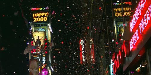 Times Square in New York an Silvester 1999