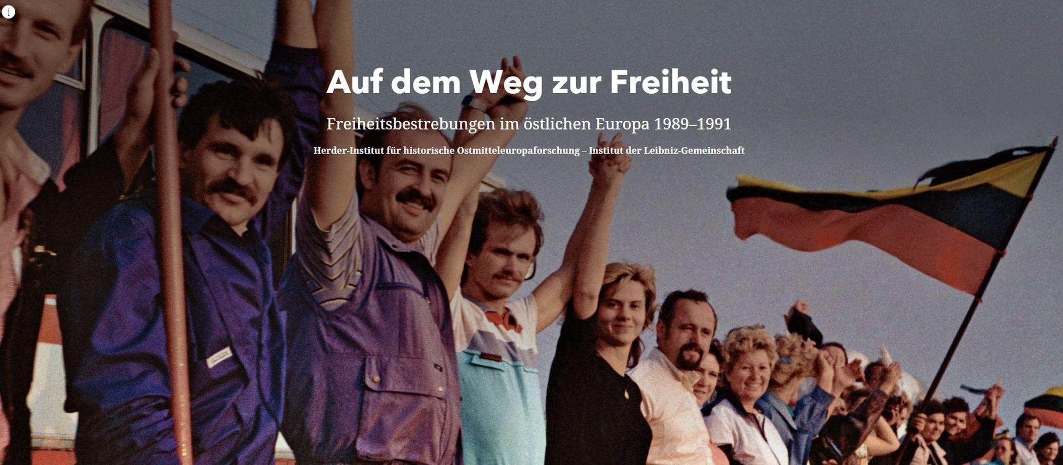 Screenshot der Website "Auf dem Weg zur Freiheit"