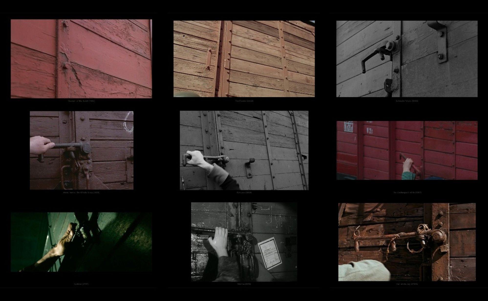 Collage aus HOLOFICTION mit linear hintereinander montierten Spielfilmausschnitten